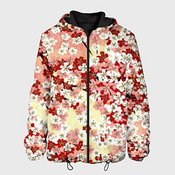 Куртка с капюшоном мужская Цветущая весна, цвет: 3D-черный