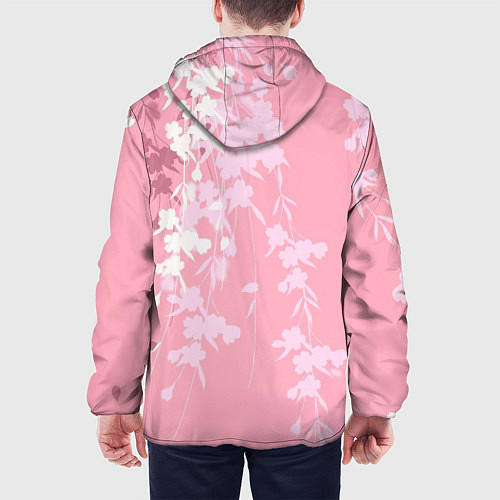 Мужская куртка Цветущая ива / 3D-Белый – фото 4