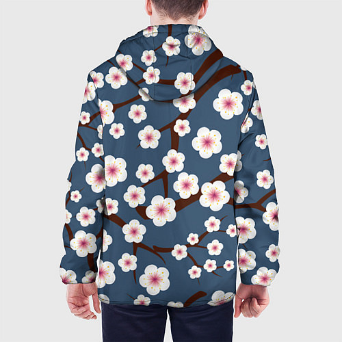 Мужская куртка Цветущее дерево / 3D-Белый – фото 4