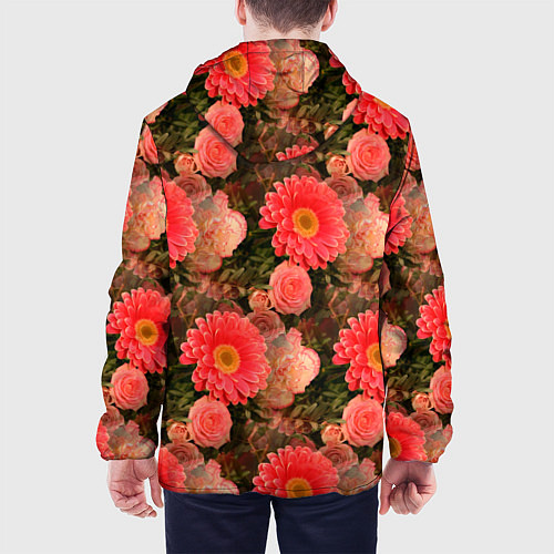 Мужская куртка Полевые цветочки дачные цветы / 3D-Белый – фото 4