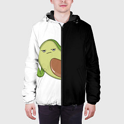 Куртка с капюшоном мужская Злой авокадик, цвет: 3D-черный — фото 2