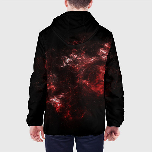 Мужская куртка Красный космос Red space / 3D-Черный – фото 4
