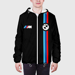 Куртка с капюшоном мужская БМВ 3 STRIPE BMW, цвет: 3D-белый — фото 2