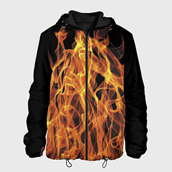 Куртка с капюшоном мужская Flame Pattern, цвет: 3D-черный