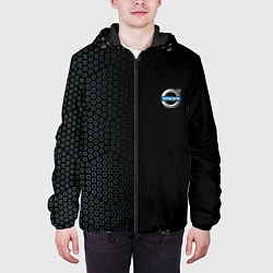Куртка с капюшоном мужская VOLVO MINI LOGO, цвет: 3D-черный — фото 2