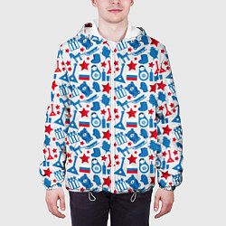 Куртка с капюшоном мужская Русский Символизм, цвет: 3D-белый — фото 2