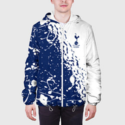 Куртка с капюшоном мужская Тоттенхэм Хотспур брызги, цвет: 3D-белый — фото 2