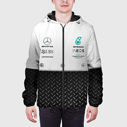 Куртка с капюшоном мужская MERCEDES F1 СТАЛЬ, цвет: 3D-черный — фото 2