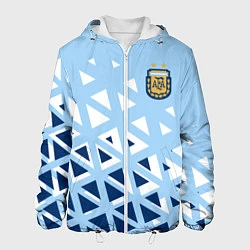 Куртка с капюшоном мужская Сборная Аргентины футбол, цвет: 3D-белый