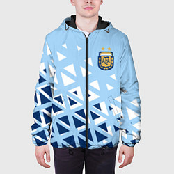 Куртка с капюшоном мужская Сборная Аргентины футбол, цвет: 3D-черный — фото 2