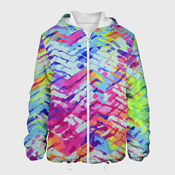 Куртка с капюшоном мужская Color vanguard pattern, цвет: 3D-белый