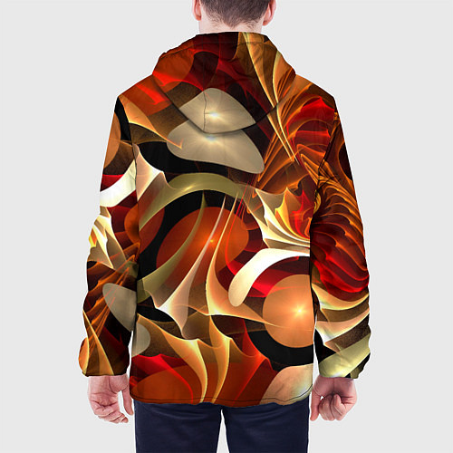 Мужская куртка Абстрактные цифровые спирали / 3D-Белый – фото 4