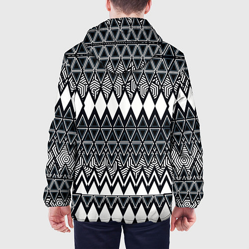 Мужская куртка Белые ромбы / 3D-Белый – фото 4