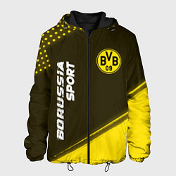 Куртка с капюшоном мужская БОРУССИЯ Borussia Sport Краска, цвет: 3D-черный