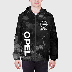 Куртка с капюшоном мужская OPEL ОПЕЛЬ СЕРЫЙ ФОН, цвет: 3D-черный — фото 2