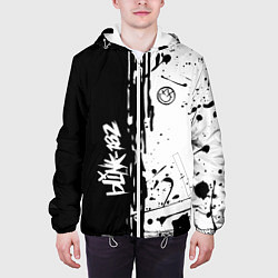Куртка с капюшоном мужская Blink 182 БРЫЗГИ, цвет: 3D-белый — фото 2