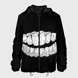 Куртка с капюшоном мужская Зубы Каонаси, цвет: 3D-черный