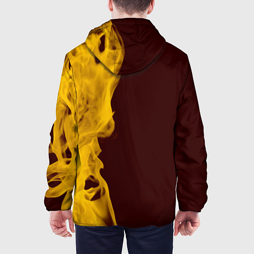 Мужская куртка TESLA MOTORS - Пламя По вертикали / 3D-Черный – фото 4