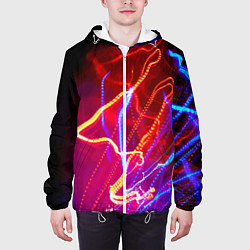 Куртка с капюшоном мужская Neon vanguard pattern Lighting, цвет: 3D-белый — фото 2