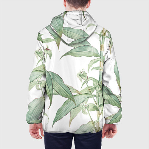 Мужская куртка Цветы Яркая Листва / 3D-Белый – фото 4