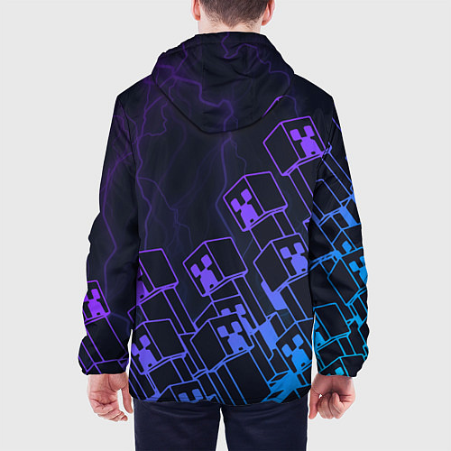Мужская куртка Minecraft CREEPER NEON / 3D-Белый – фото 4