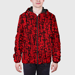 Куртка с капюшоном мужская Знаки вампиров, цвет: 3D-черный — фото 2