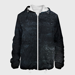 Куртка с капюшоном мужская Темная текстура, цвет: 3D-белый