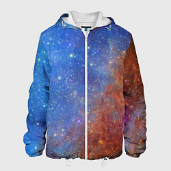 Куртка с капюшоном мужская Яркая вселенная, цвет: 3D-белый