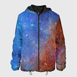Куртка с капюшоном мужская Яркая вселенная, цвет: 3D-черный