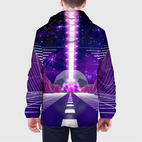 Мужская куртка Vaporwave Neon Space / 3D-Белый – фото 4