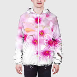 Куртка с капюшоном мужская Цвет сакуры, цвет: 3D-белый — фото 2