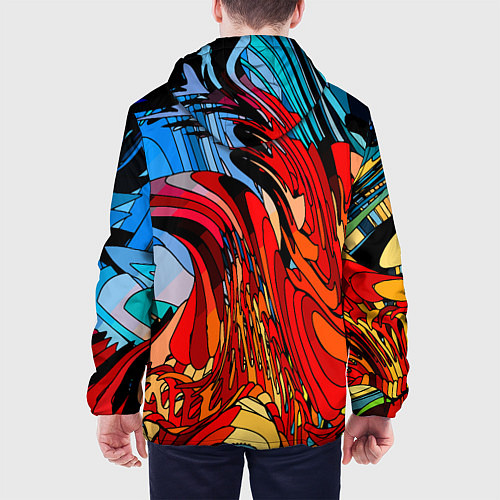 Мужская куртка Abstract color pattern Fashion 2022 / 3D-Белый – фото 4