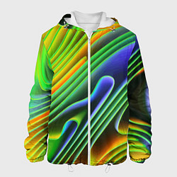 Мужская куртка Цветные неоновые полосы Абстракция Color neon patt