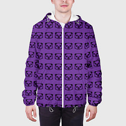 Куртка с капюшоном мужская Purple Panda, цвет: 3D-белый — фото 2