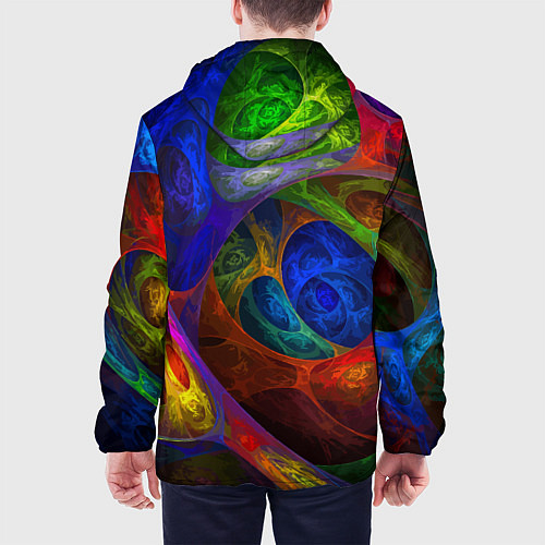 Мужская куртка Абстрактная мультивселенная паттерн Abstraction / 3D-Белый – фото 4
