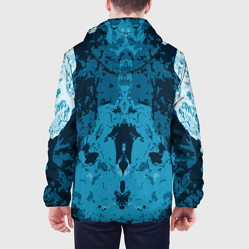 Мужская куртка Абстрактный графический узор Abstraction / 3D-Белый – фото 4