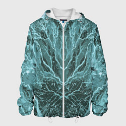 Куртка с капюшоном мужская Абстрактная геометрическая графика ,цвет морской в, цвет: 3D-белый