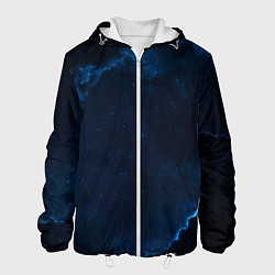 Куртка с капюшоном мужская Звездные облака, цвет: 3D-белый