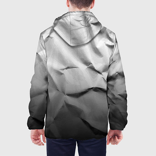 Мужская куртка Мятая бумага Текстура Crumpled Paper Texture / 3D-Белый – фото 4