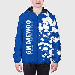 Куртка с капюшоном мужская DAEWOO GM Брызги По вертикали, цвет: 3D-черный — фото 2