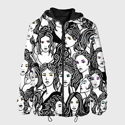 Куртка с капюшоном мужская 26 девушек, цвет: 3D-черный