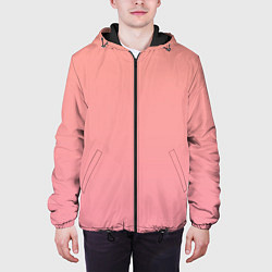 Куртка с капюшоном мужская Gradient Roseanna Orange to pink, цвет: 3D-черный — фото 2