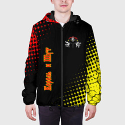 Куртка с капюшоном мужская Король и шут Абстракция Трещины, цвет: 3D-черный — фото 2
