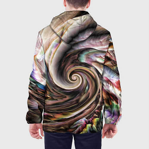 Мужская куртка Картина-абстракция Ураган / 3D-Белый – фото 4