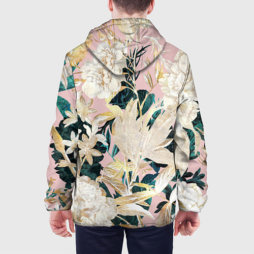 Мужская куртка Цветы Королевский Цветочный Узор / 3D-Черный – фото 4