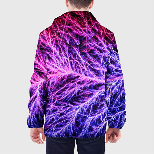 Мужская куртка Авангардный неоновый паттерн Мода Avant-garde neon / 3D-Белый – фото 4