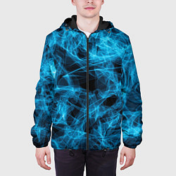 Куртка с капюшоном мужская ДЫМЧАТАЯ ПАУТИНКА, цвет: 3D-черный — фото 2