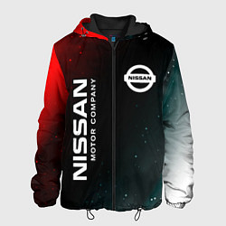 Куртка с капюшоном мужская НИССАН МОТОР - Космос, цвет: 3D-черный