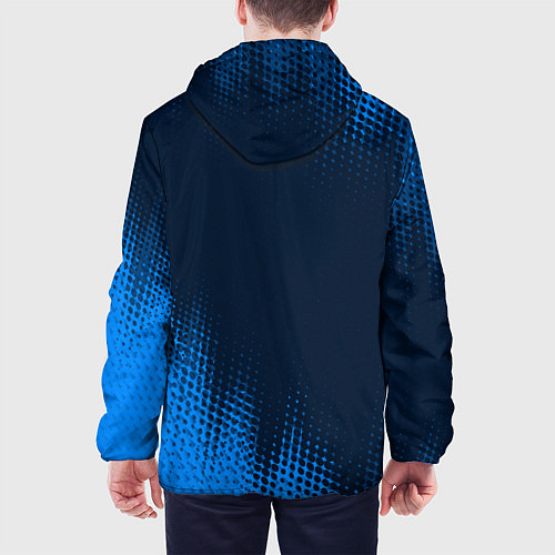 Мужская куртка SUBARU STI Абстракция / 3D-Черный – фото 4