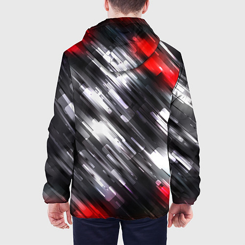 Мужская куртка NEON abstract pattern неоновая абстракция / 3D-Черный – фото 4